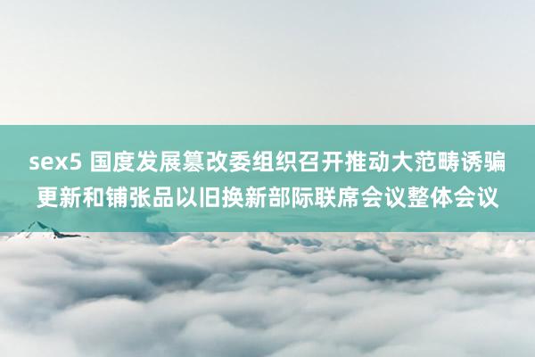 sex5 国度发展篡改委组织召开推动大范畴诱骗更新和铺张品以旧换新部际联席会议整体会议