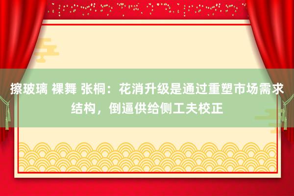 擦玻璃 裸舞 张桐：花消升级是通过重塑市场需求结构，倒逼供给侧工夫校正