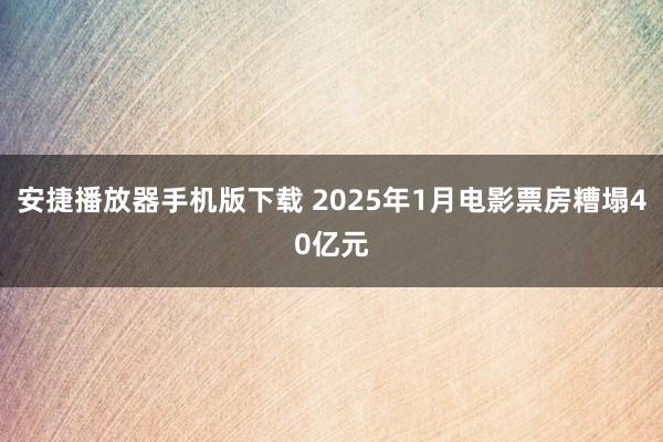 安捷播放器手机版下载 2025年1月电影票房糟塌40亿元